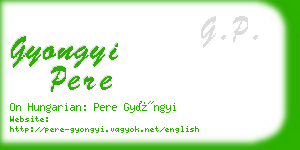 gyongyi pere business card